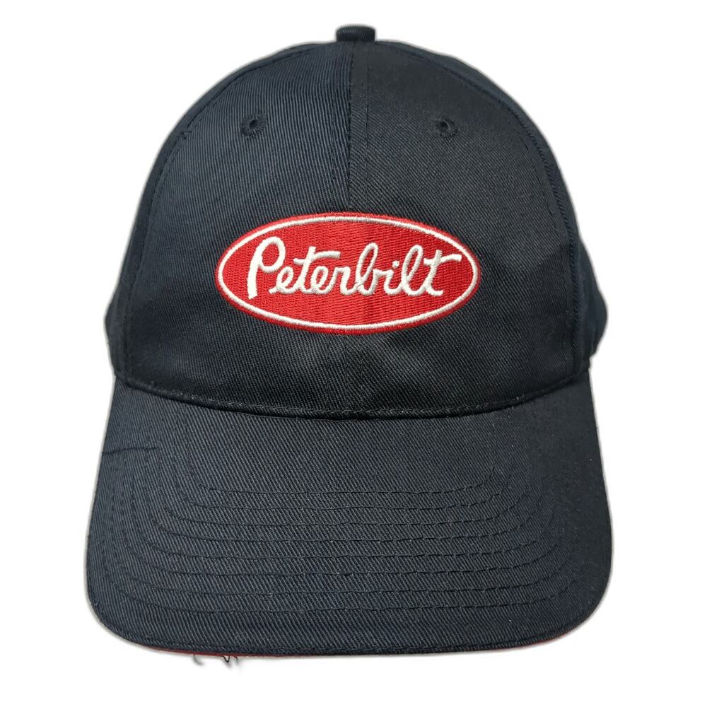 Peterbilt Baseball Cap Black One Size Strapback Idaho Trucking Hat Sandwich Brim